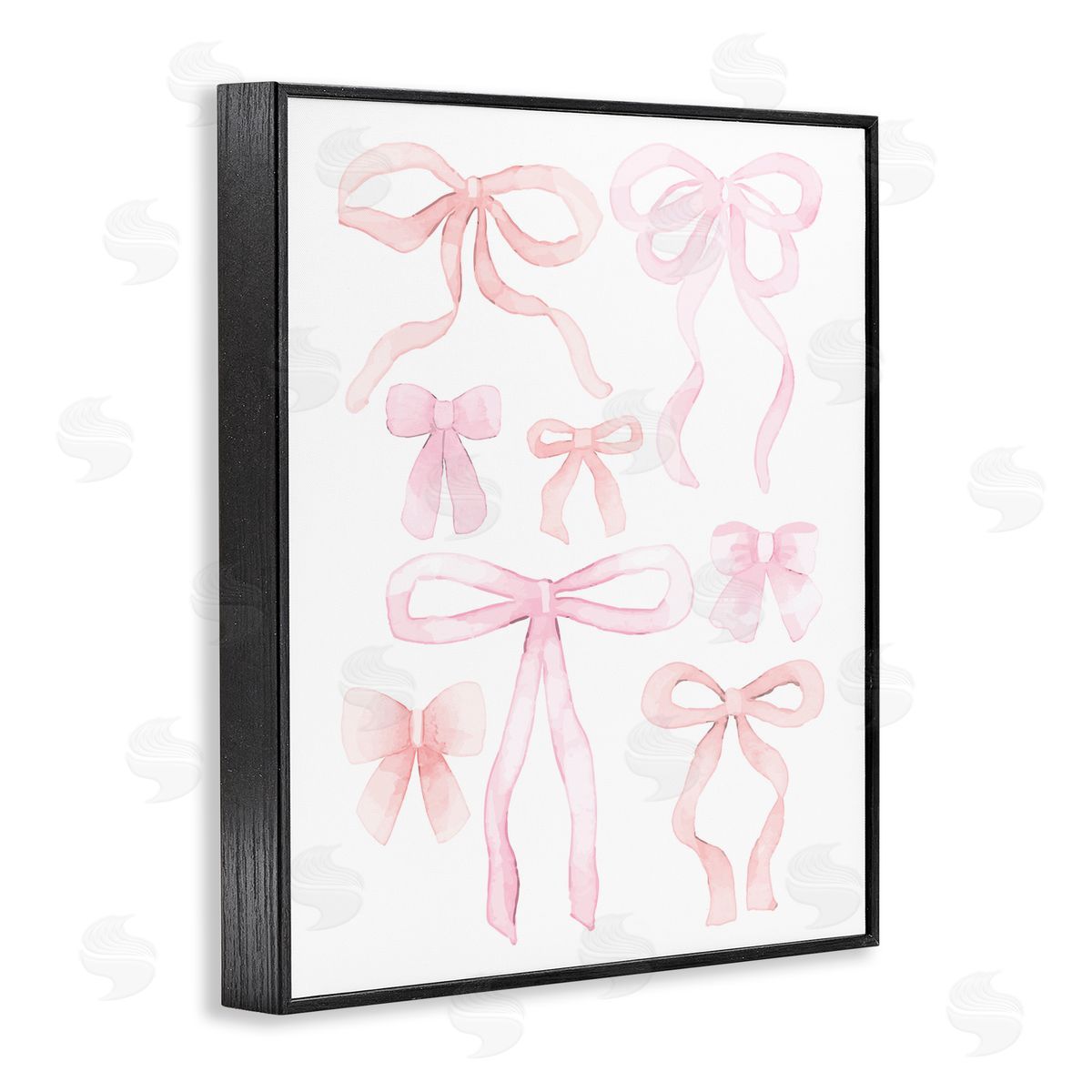 Kim Allen Feminine Chic Bows Black Framed Giclee Print Wall Art