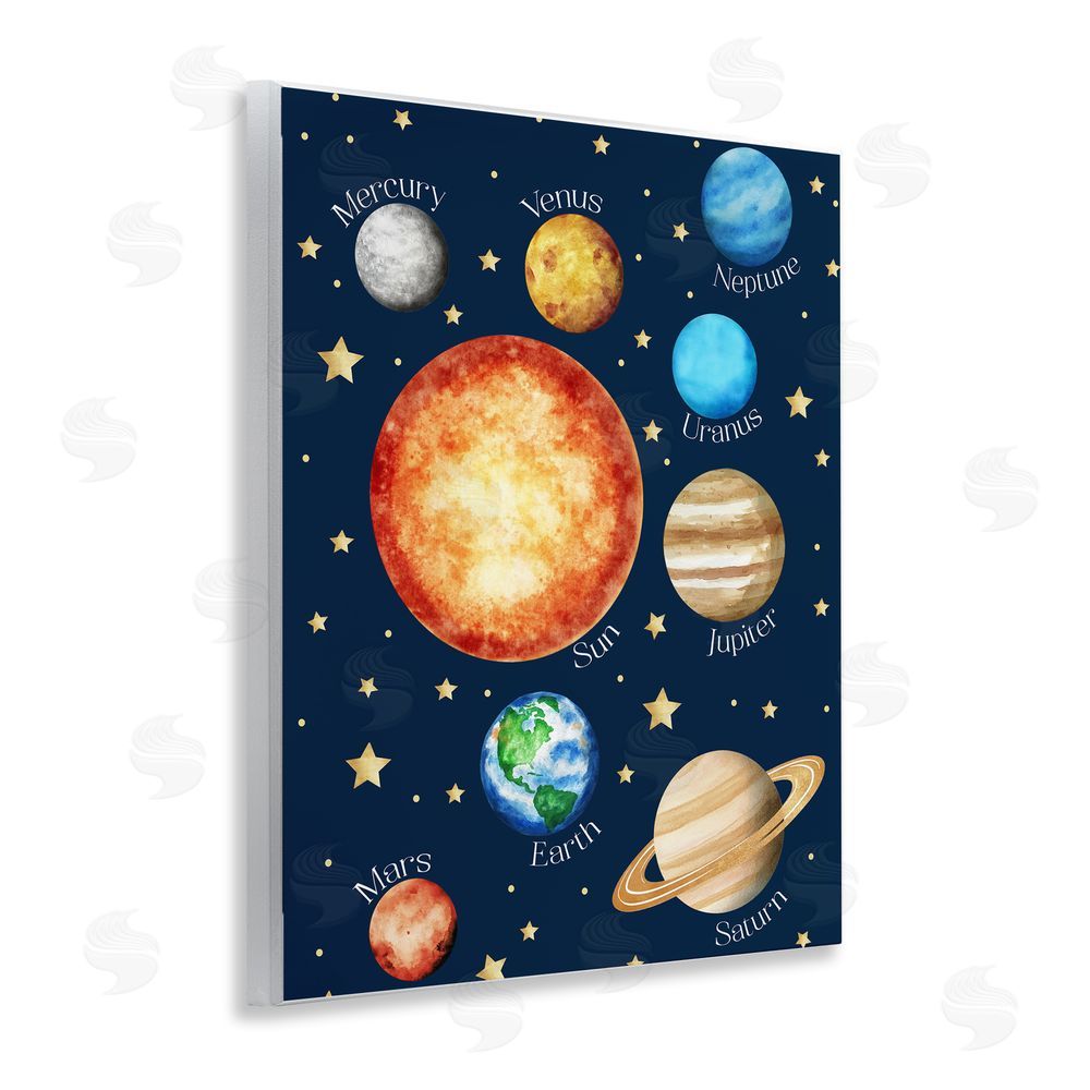 Christine Simpson Art Educational Solar System Space Wooden Wall Plaque Art Print