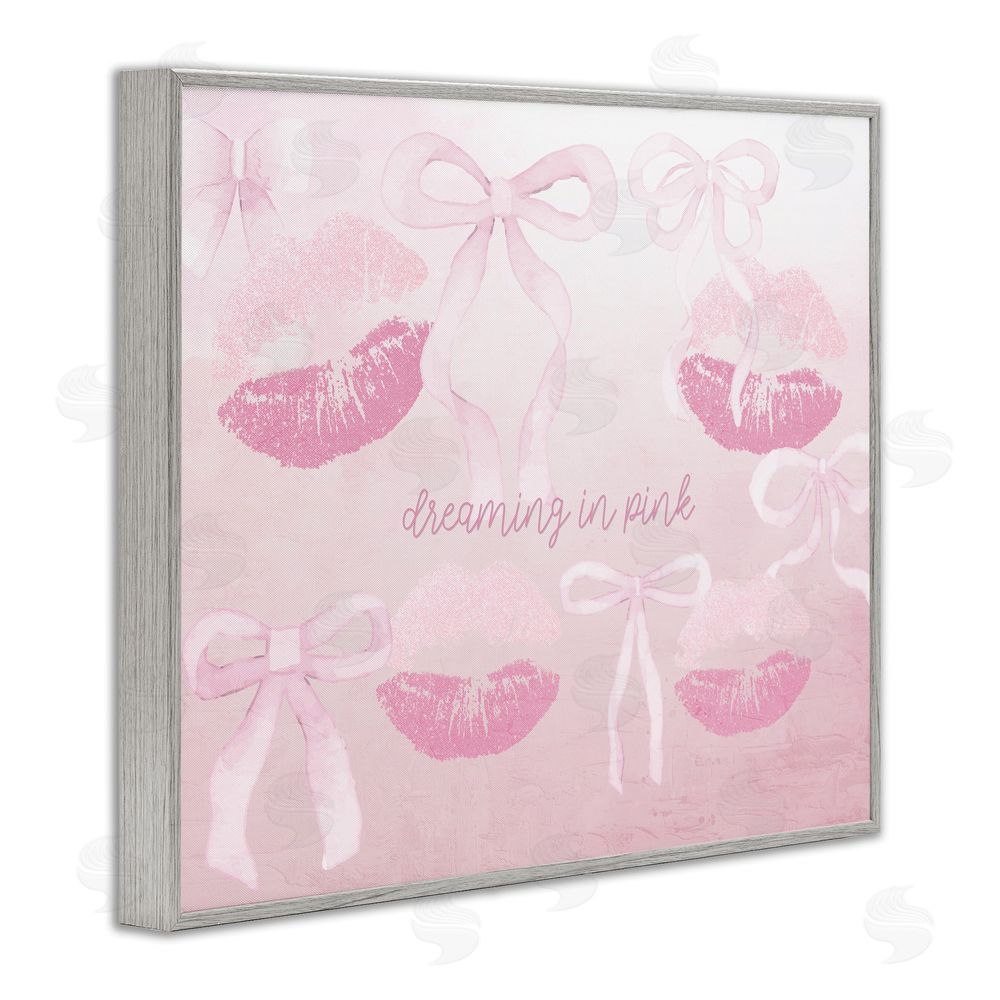 Kim Allen Dreaming In Pink Gray Framed Giclee Print Wall Art