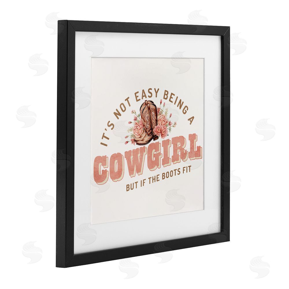 Kim Allen Not Easy Being Cowgirl Black Framed Print Under Glass Wall Art