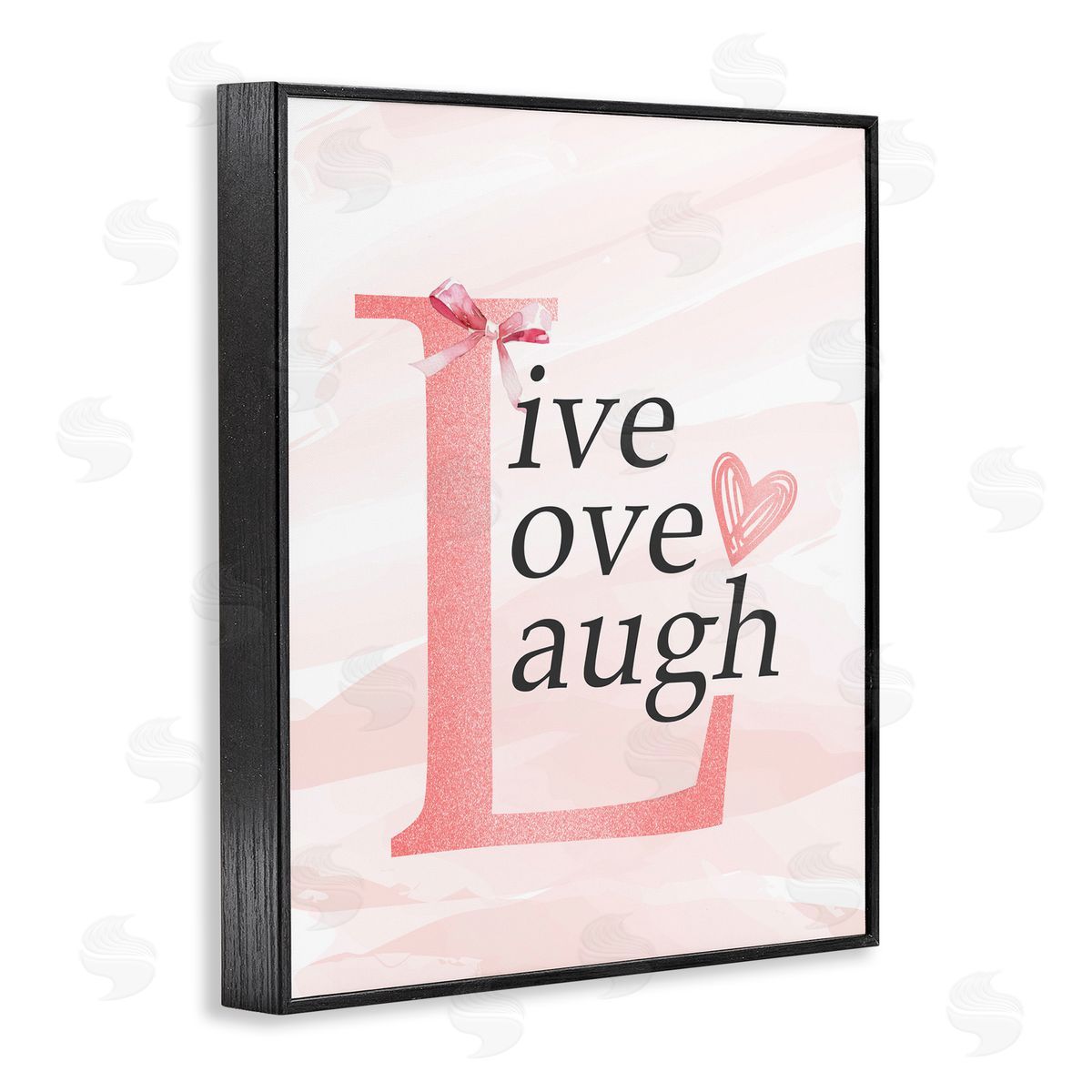 Kim Allen Live Love Laugh Pastel Black Framed Giclee Print Wall Art