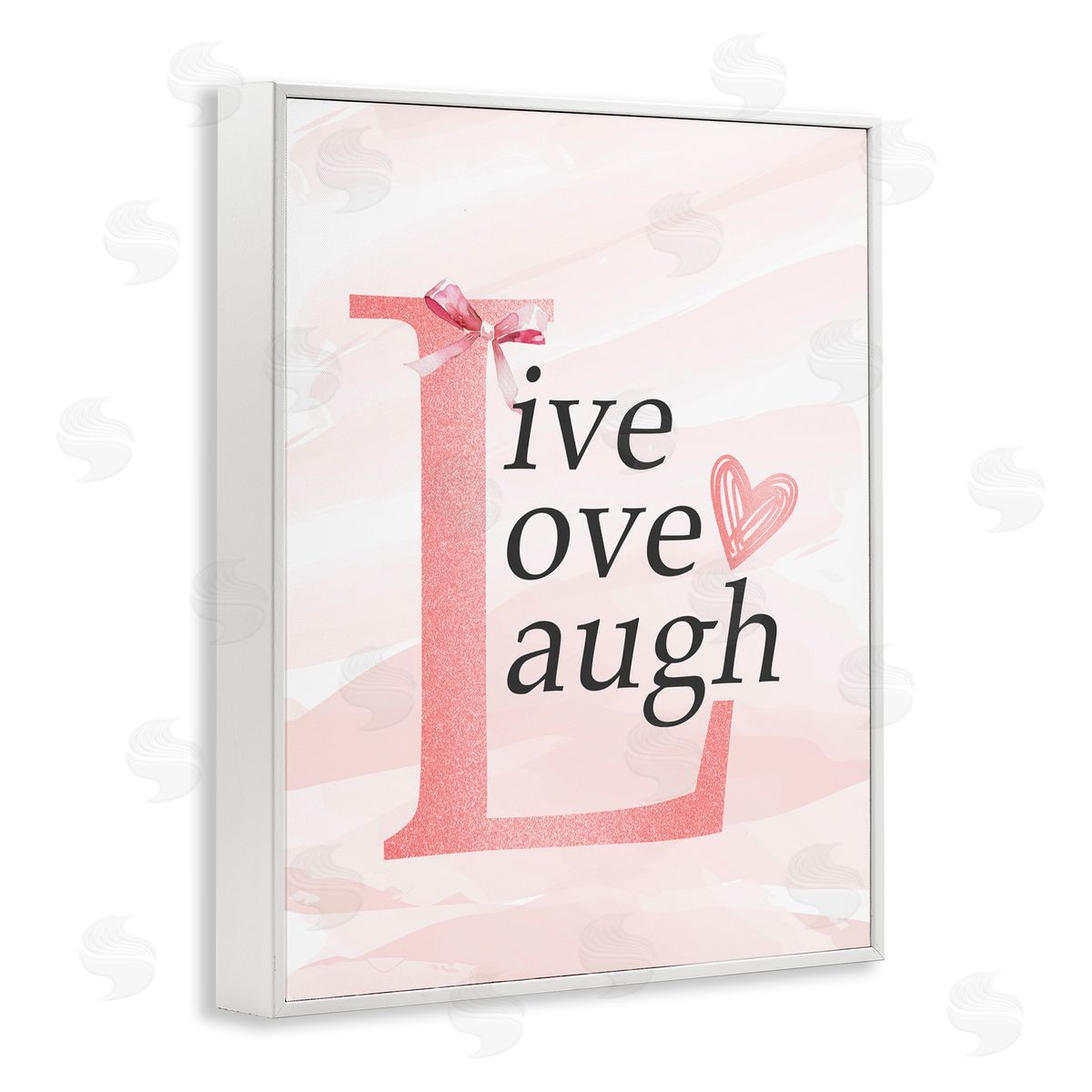Kim Allen Live Love Laugh Pastel White Framed Giclee Print Wall Art