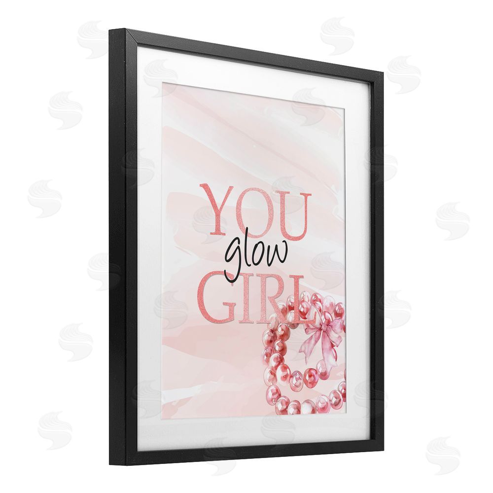 Kim Allen You Glow Girl Feminine Black Framed Print Under Glass Wall Art
