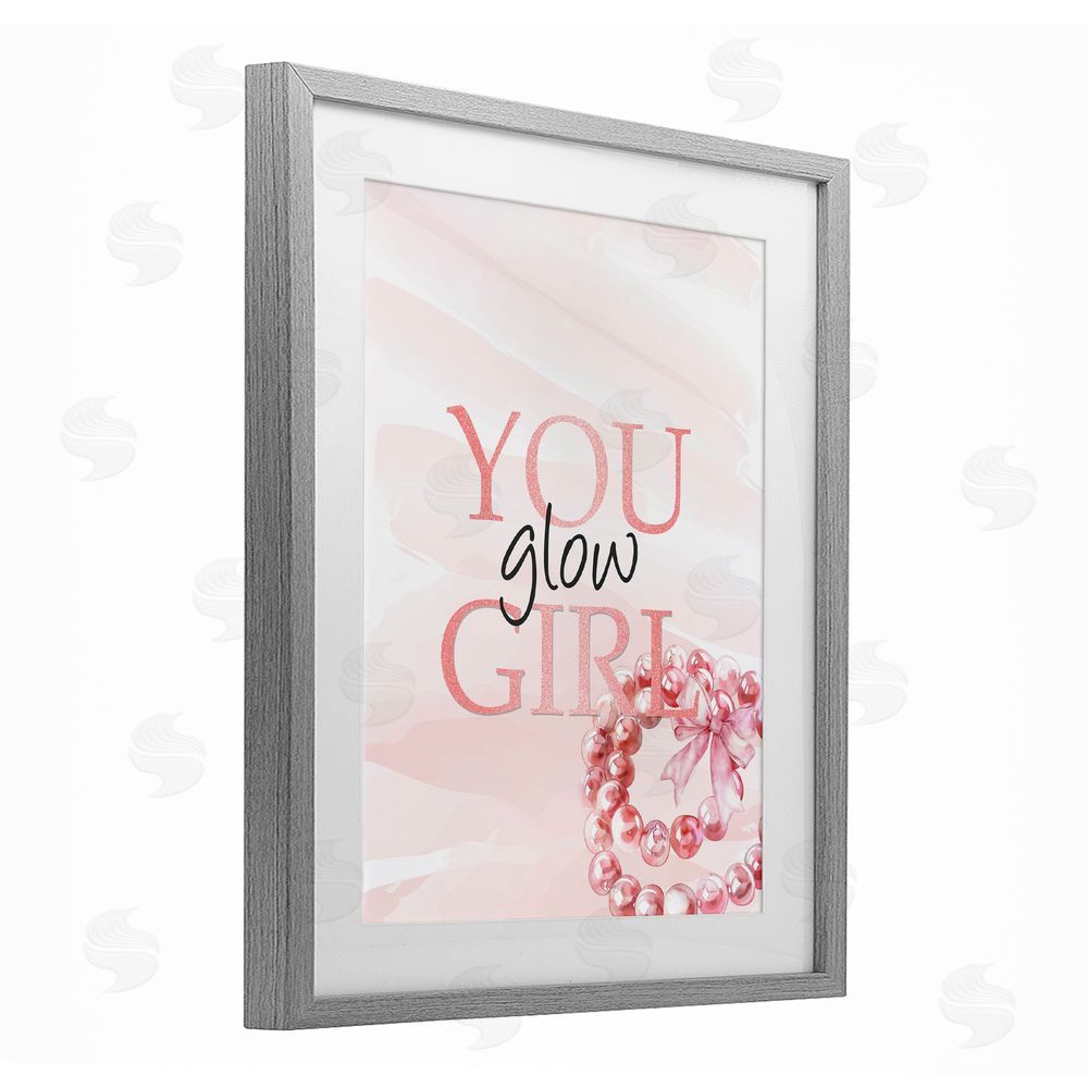 Kim Allen You Glow Girl Feminine Gray Framed Print Under Glass Wall Art