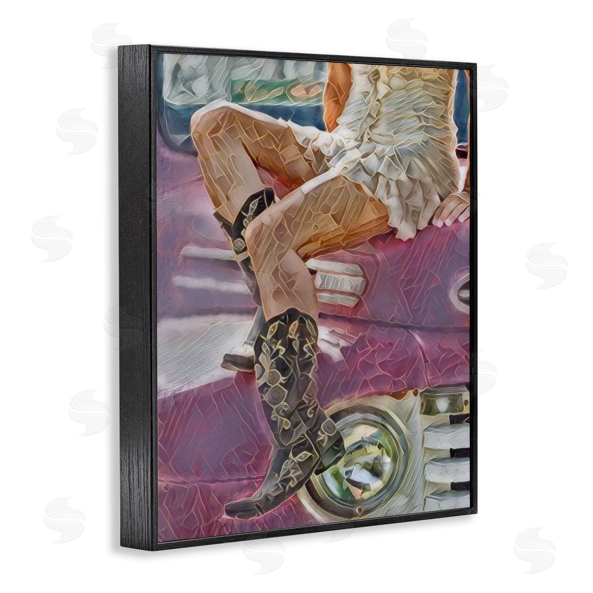 Jesse Keith Romantic Westerns Cowgirl Black Framed Giclee Print Wall Art