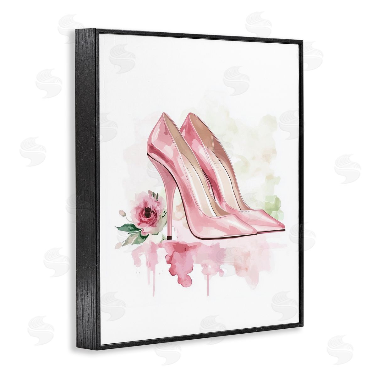 Christine Simpson Art Rosy Pastel Heels Black Framed Giclee Print Wall Art