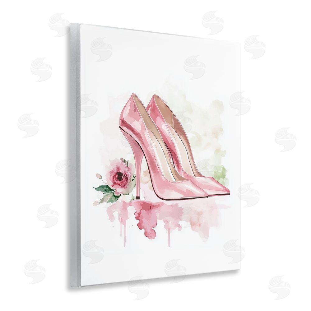 Christine Simpson Art Rosy Pastel Heels Wooden Wall Plaque Art Print