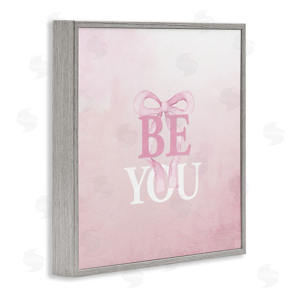 Kim Allen Feminine Be You Pastel Gray Framed Giclee Print Wall Art