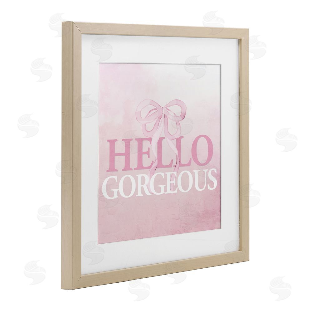 Kim Allen Feminine Hello Gorgeous Brown Framed Print Under Glass Wall Art