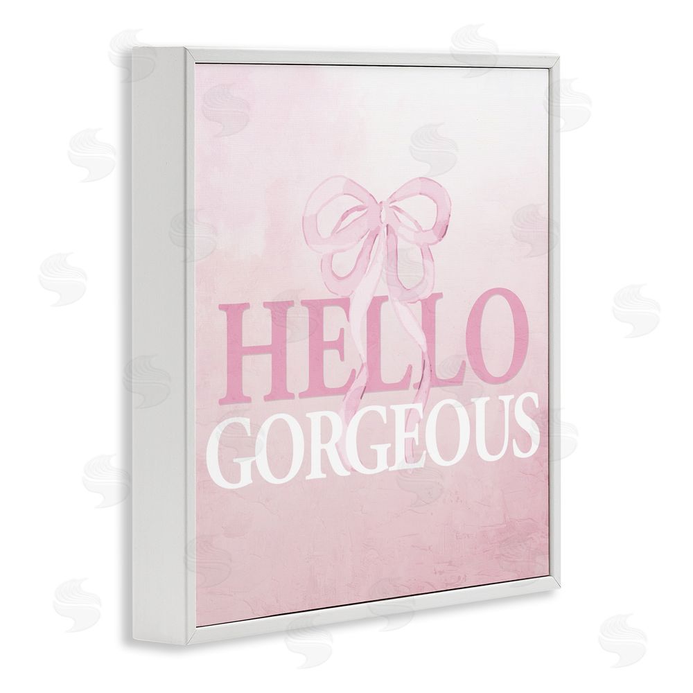 Kim Allen Feminine Hello Gorgeous White Framed Giclee Print Wall Art