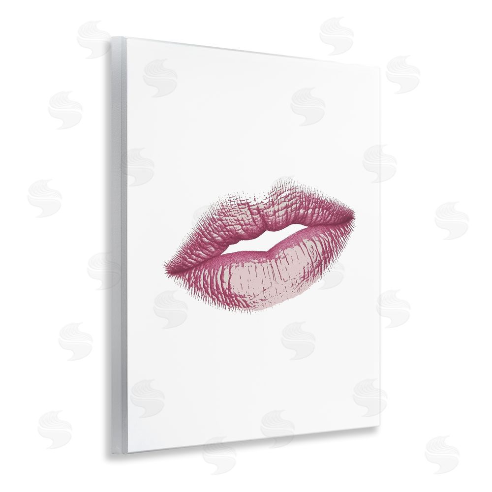 Christine Simpson Art Feminine Pink Lips Glam Wooden Wall Plaque Art Print