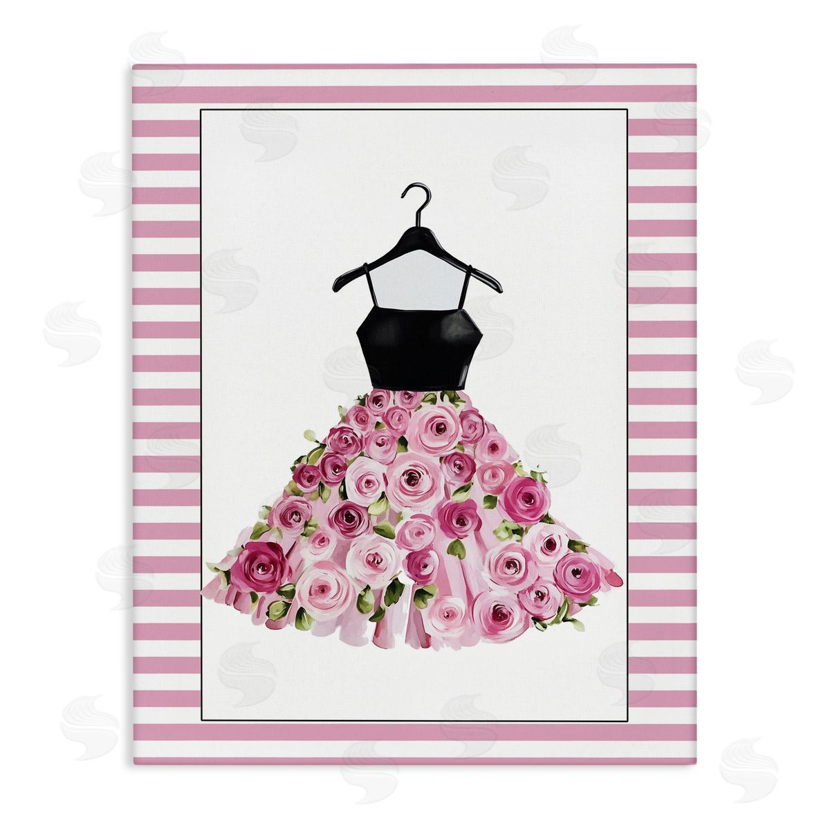 Christine Simpson Art Flower Bedecked Dress Stretched Canvas Wall Art Print