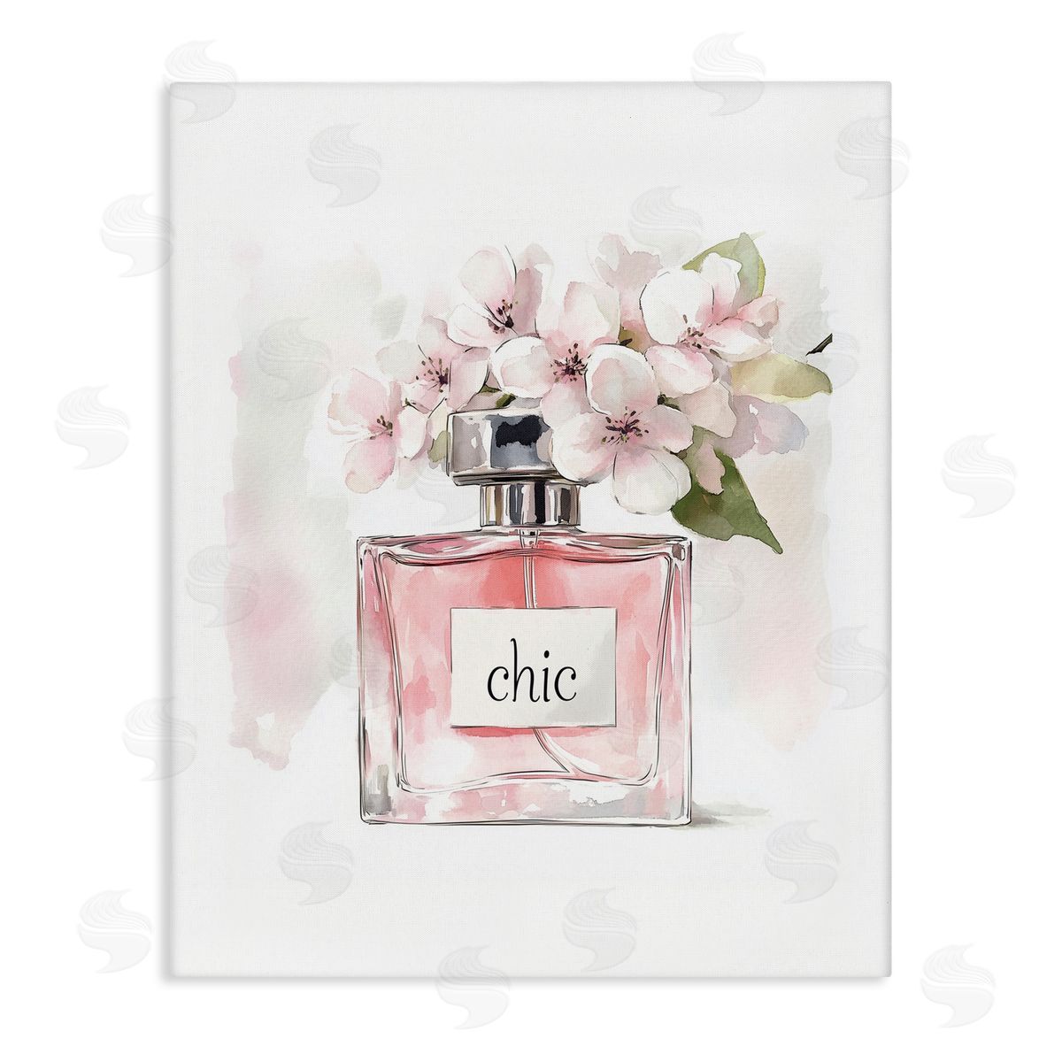 Christine Simpson Art Cherry Blossom Chic Perfume Stretched Canvas Wall Art Print