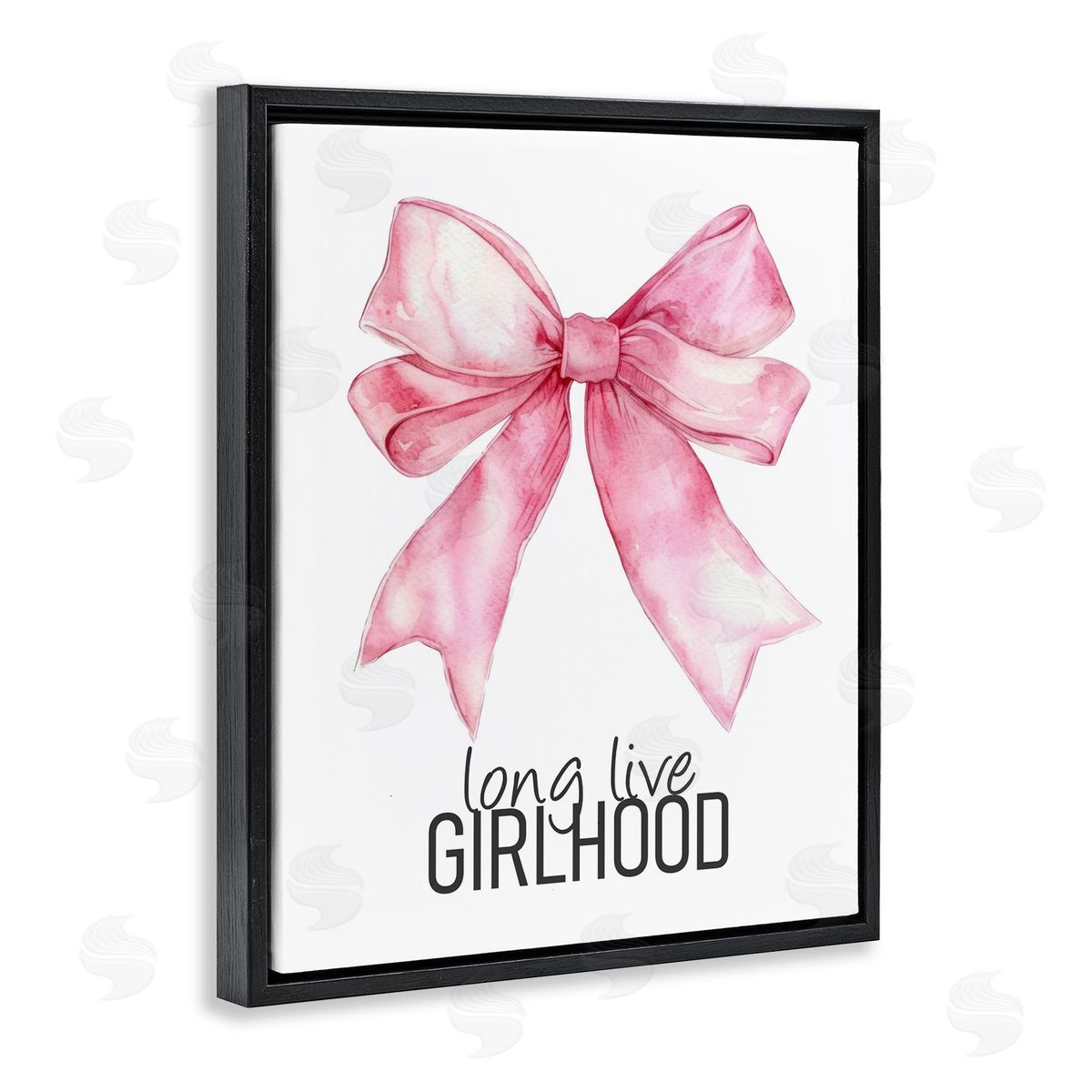 Kim Allen Long Live Girlhood Black Floating Frame Canvas Wall Art Print