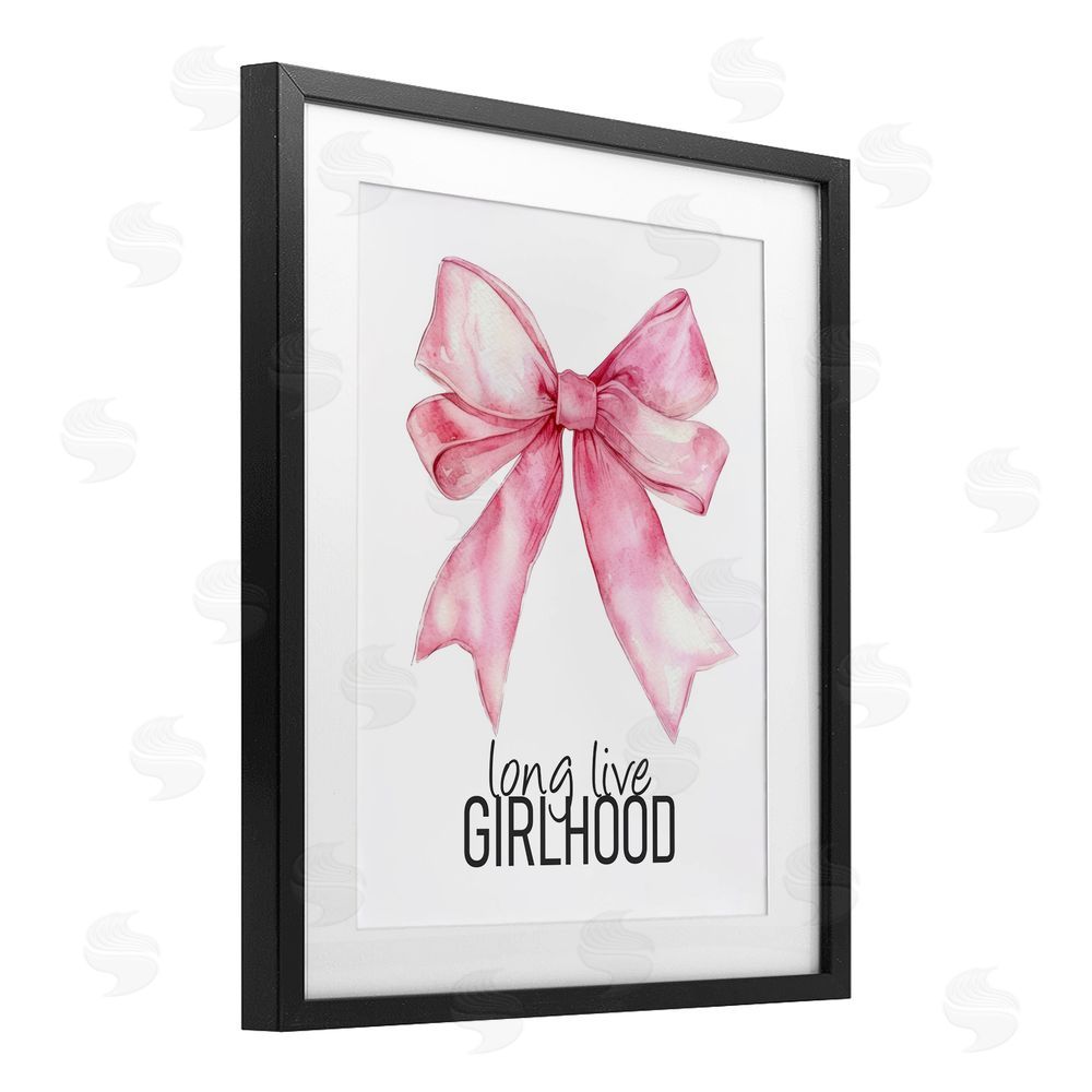 Kim Allen Long Live Girlhood Black Framed Print Under Glass Wall Art