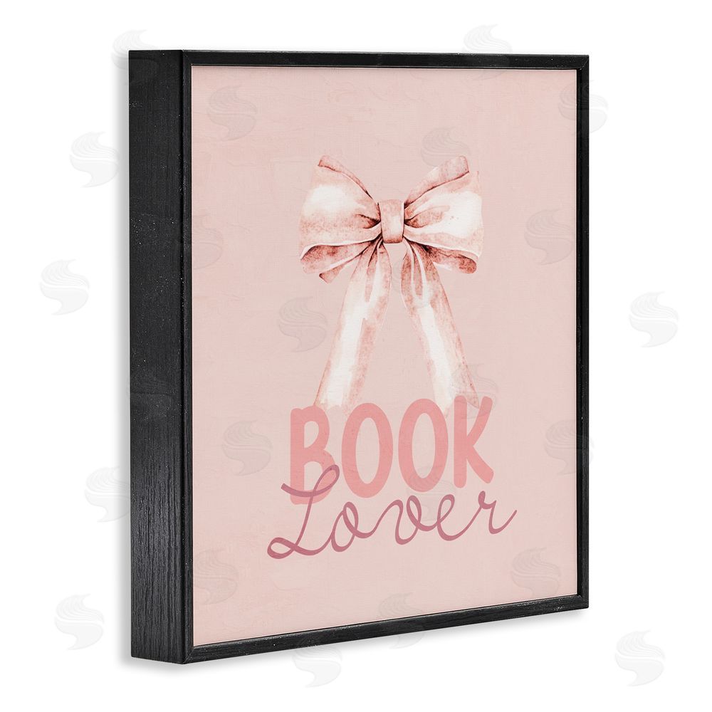 Kim Allen Blush Pink Book Lover Black Framed Giclee Print Wall Art