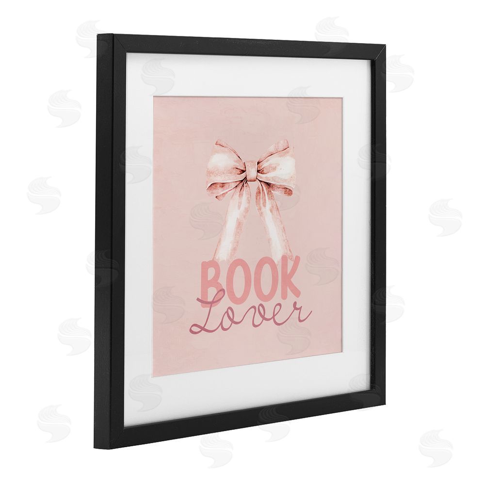 Kim Allen Blush Pink Book Lover Black Framed Print Under Glass Wall Art