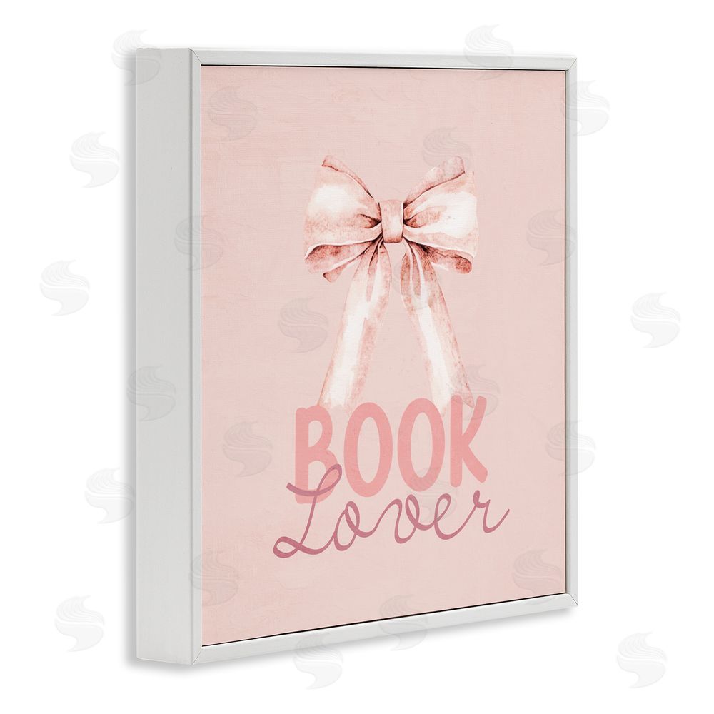 Kim Allen Blush Pink Book Lover White Framed Giclee Print Wall Art