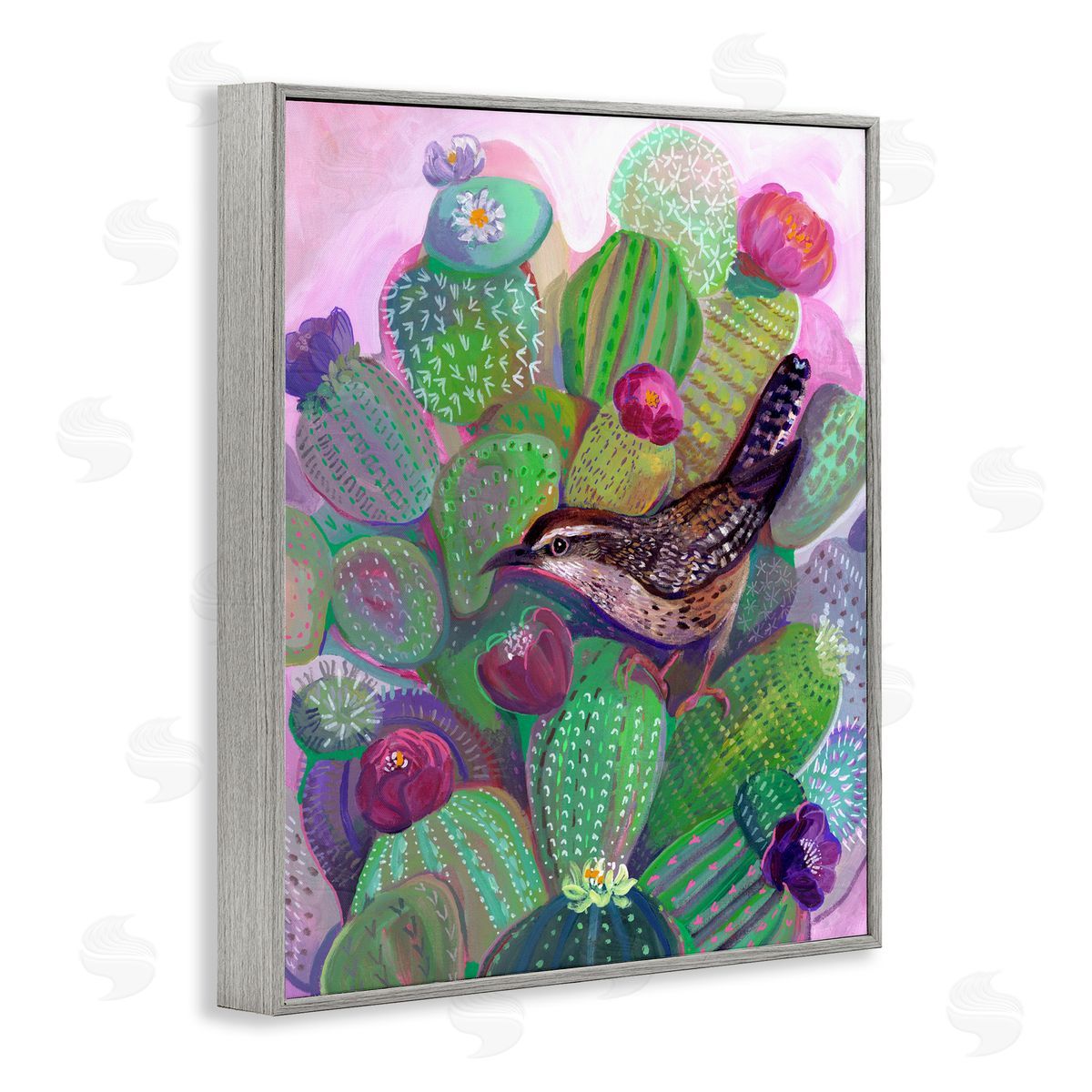 Ashley Davis Desert Day Dream Bird Gray Framed Giclee Print Wall Art