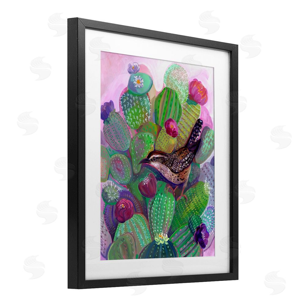 Ashley Davis Desert Day Dream Bird Black Framed Print Under Glass Wall Art