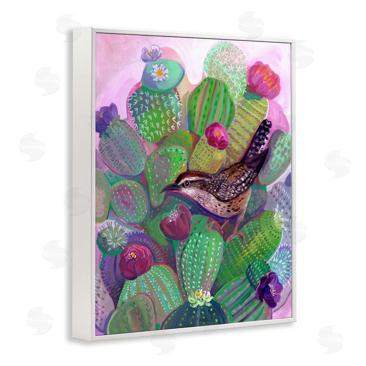 Ashley Davis Desert Day Dream Bird White Framed Giclee Print Wall Art