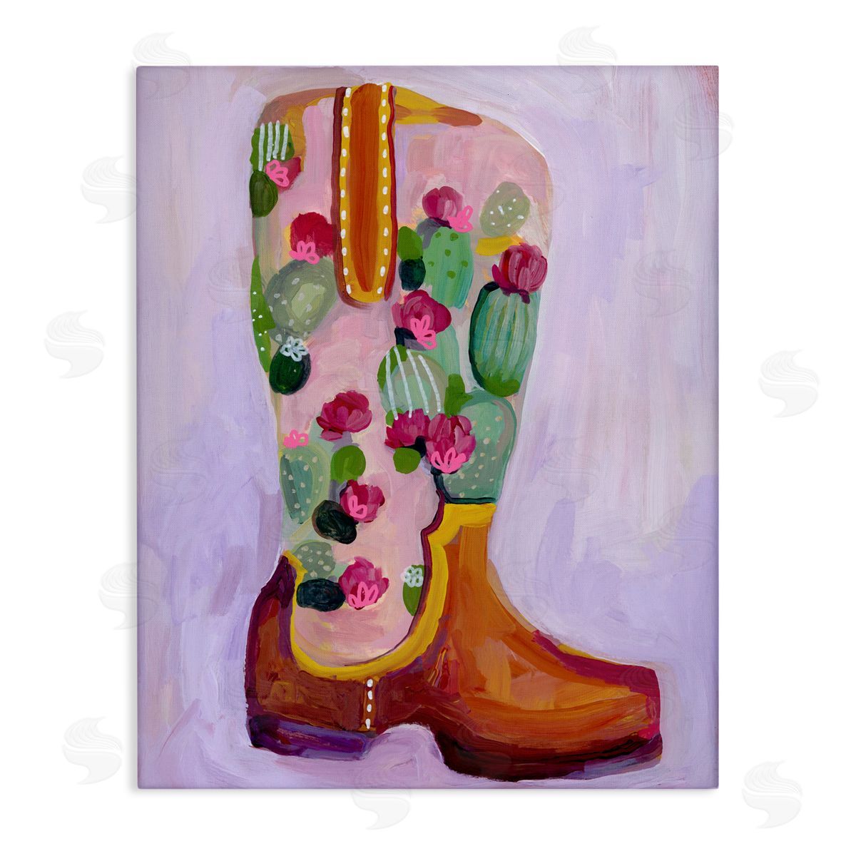 Ashley Davis Desert Day Dream Boots Stretched Canvas Wall Art Print