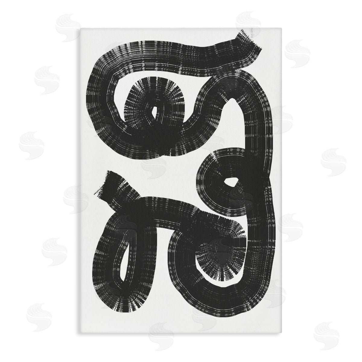 Anna Lischenko Black And White Spiral Canvas Wall Art Print