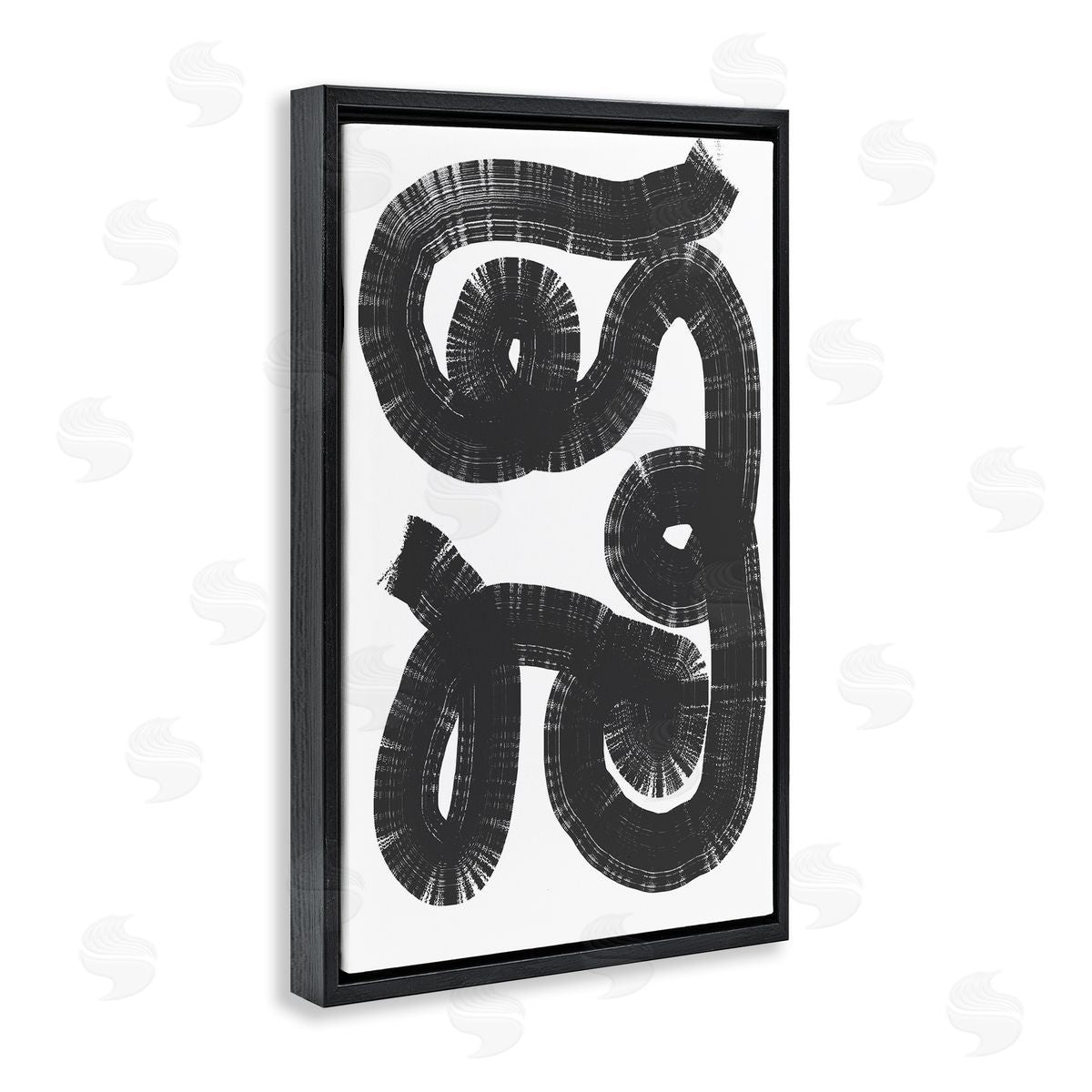 Anna Lischenko Black And White Spiral Canvas Wall Art Print