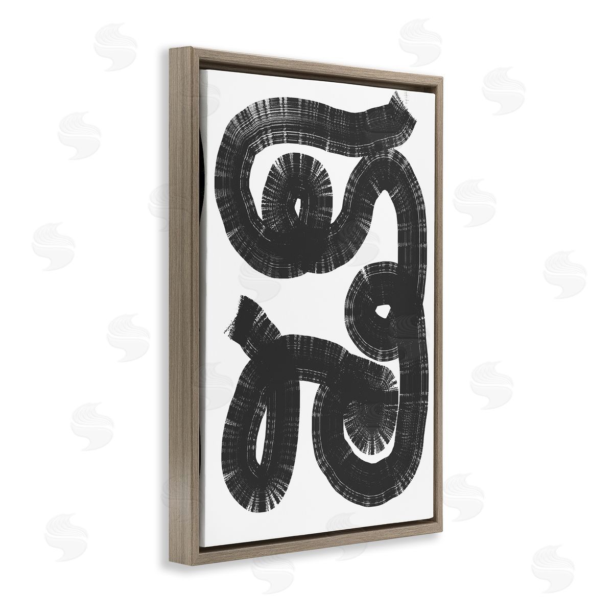 Anna Lischenko Black And White Spiral Canvas Wall Art Print