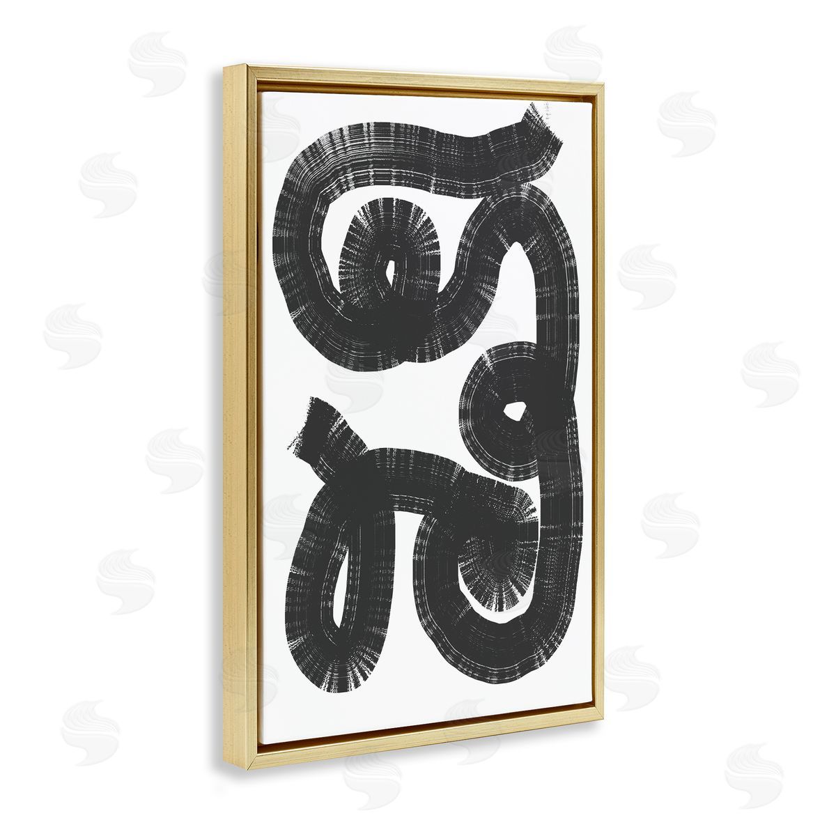 Anna Lischenko Black And White Spiral Canvas Wall Art Print