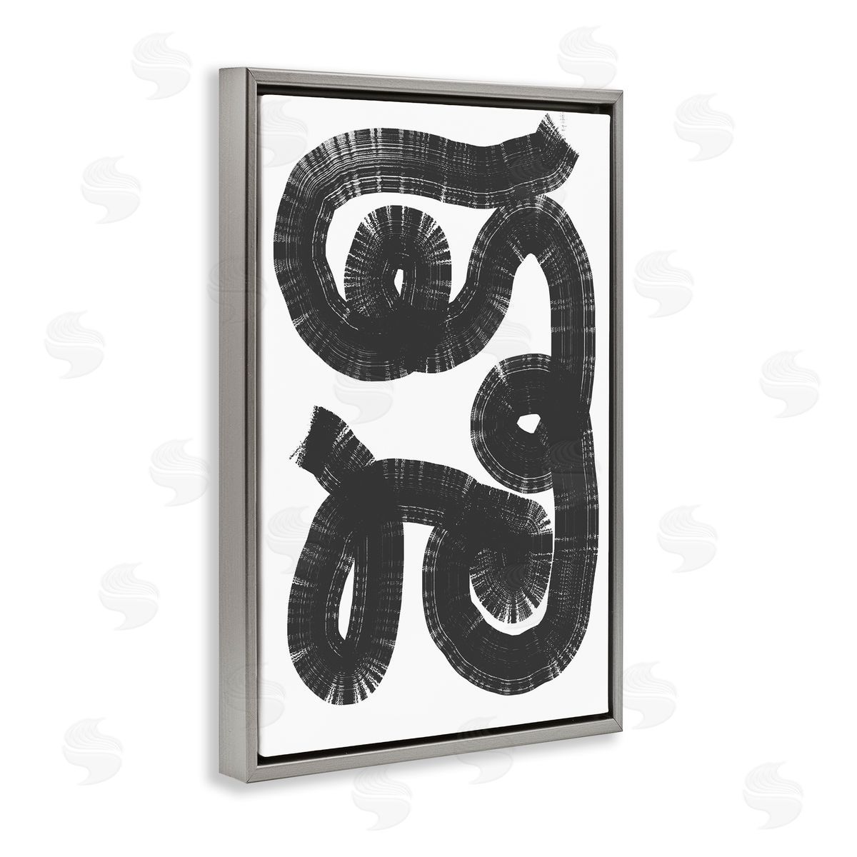 Anna Lischenko Black And White Spiral Canvas Wall Art Print