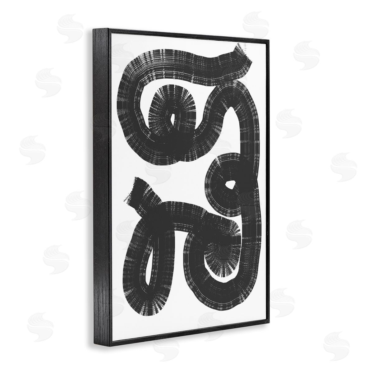 Anna Lischenko Black And White Spiral Canvas Wall Art Print