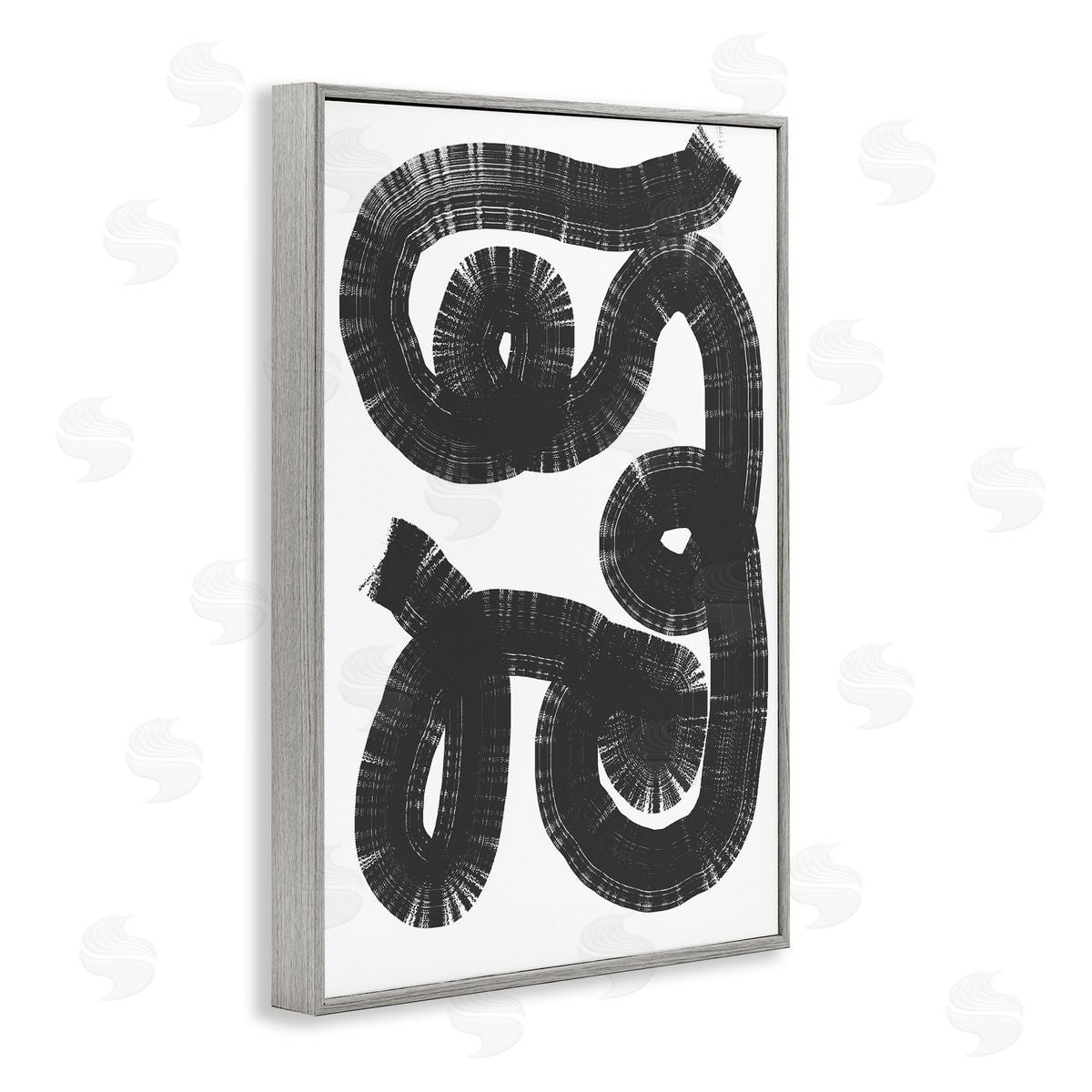 Anna Lischenko Black And White Spiral Canvas Wall Art Print