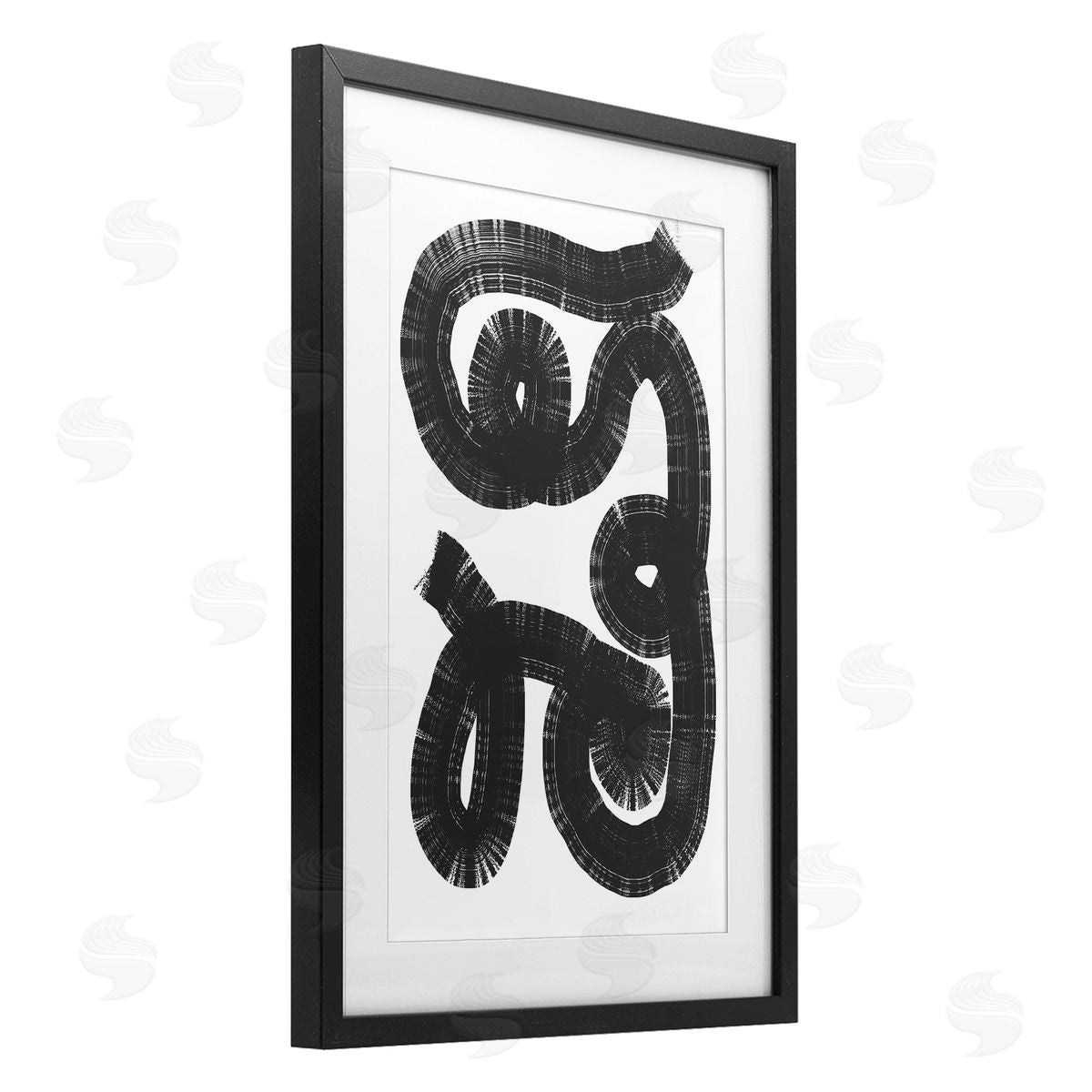 Anna Lischenko Black And White Spiral Canvas Wall Art Print