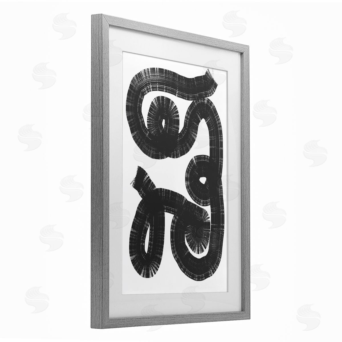 Anna Lischenko Black And White Spiral Canvas Wall Art Print