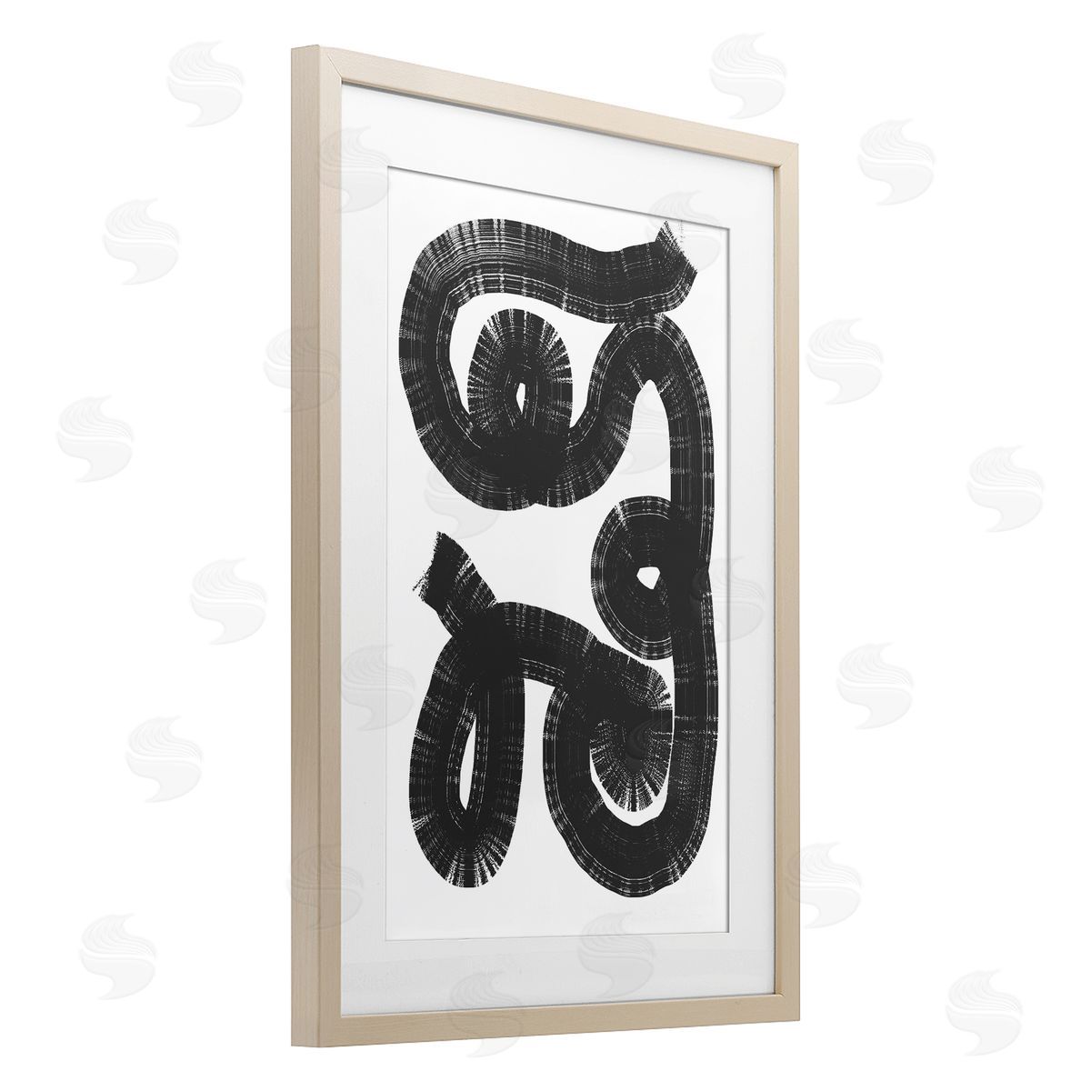 Anna Lischenko Black And White Spiral Canvas Wall Art Print