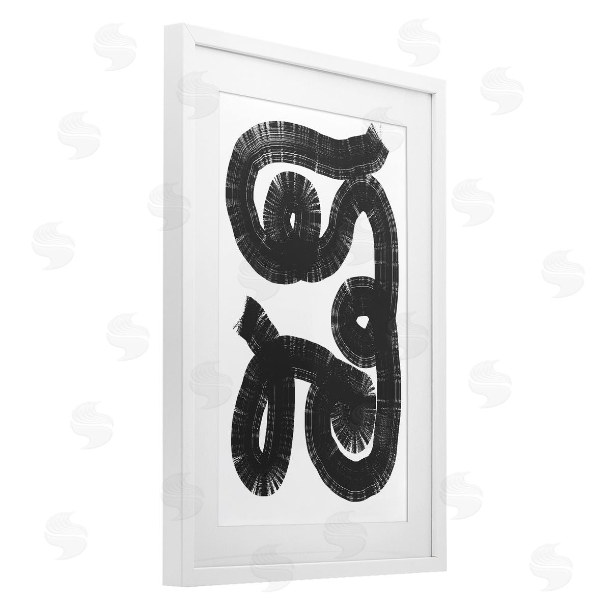 Anna Lischenko Black And White Spiral Canvas Wall Art Print