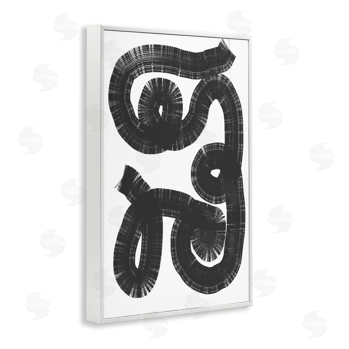 Anna Lischenko Black And White Spiral Canvas Wall Art Print