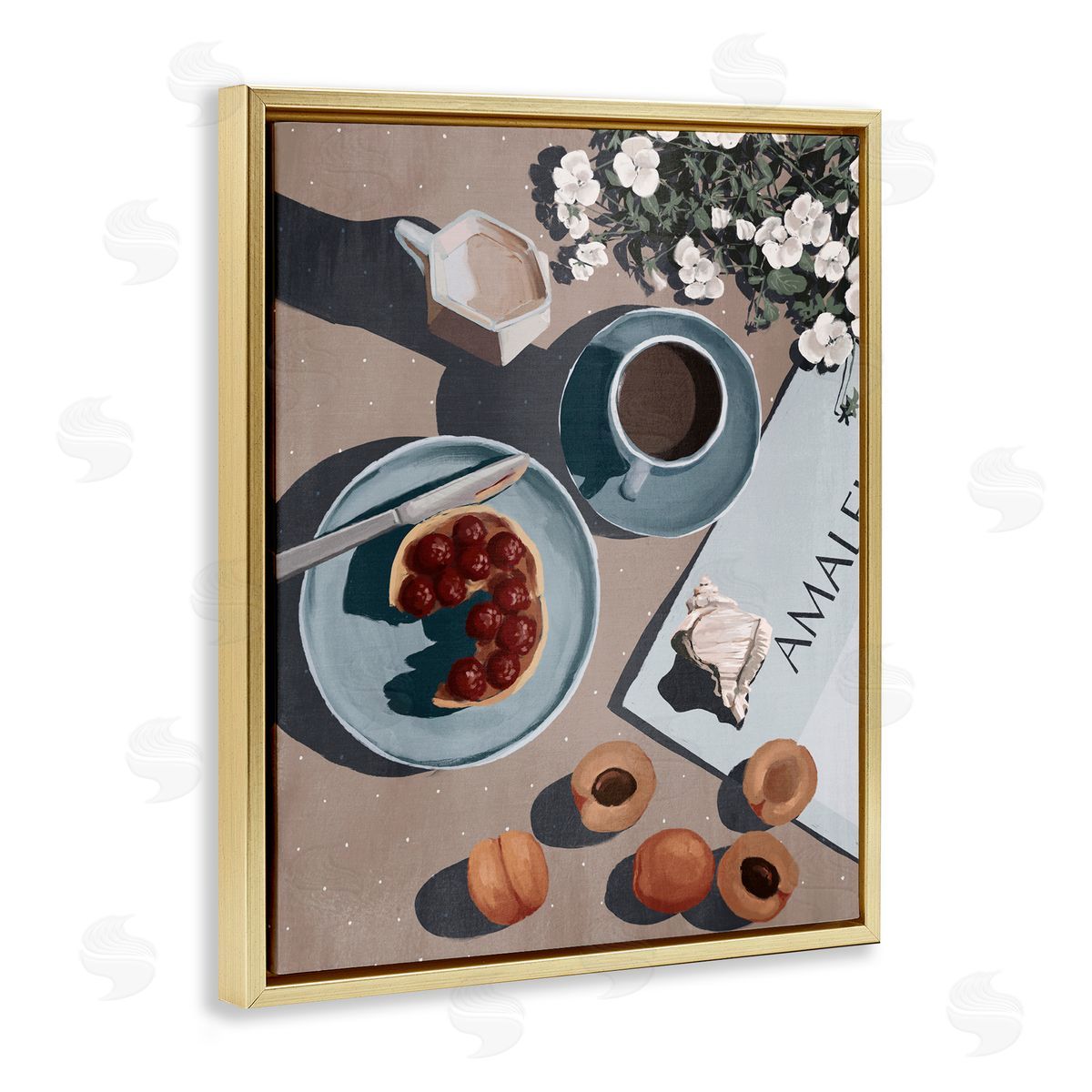 Anna Lischenko Morning Brunch Fruit & Coffee Canvas Wall Art Print