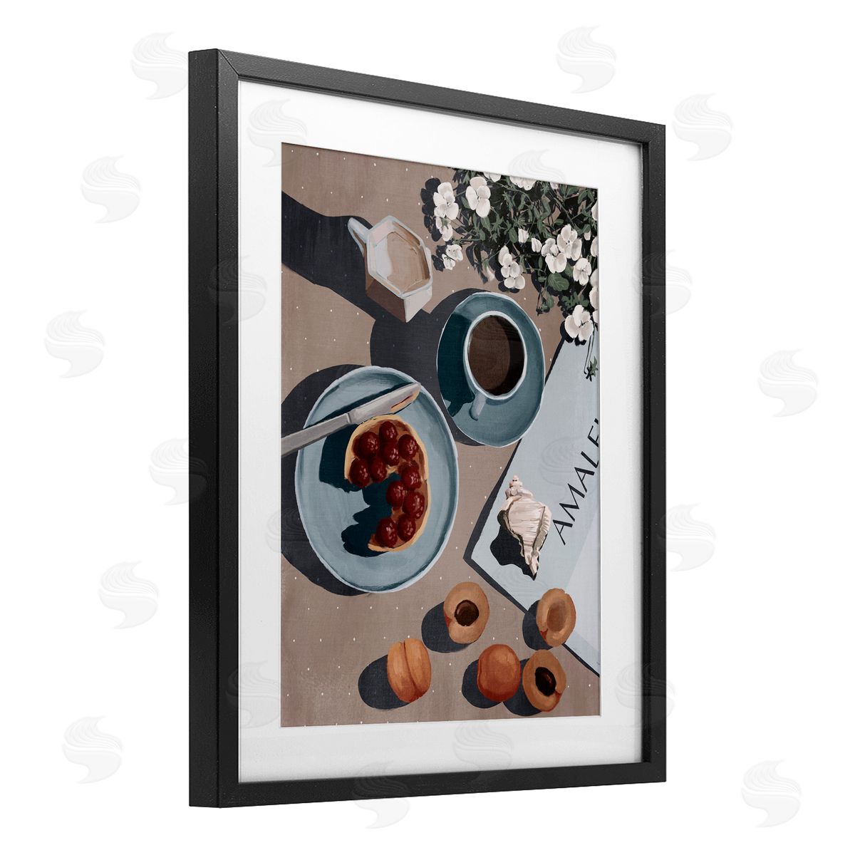 Anna Lischenko Morning Brunch Fruit & Coffee Canvas Wall Art Print