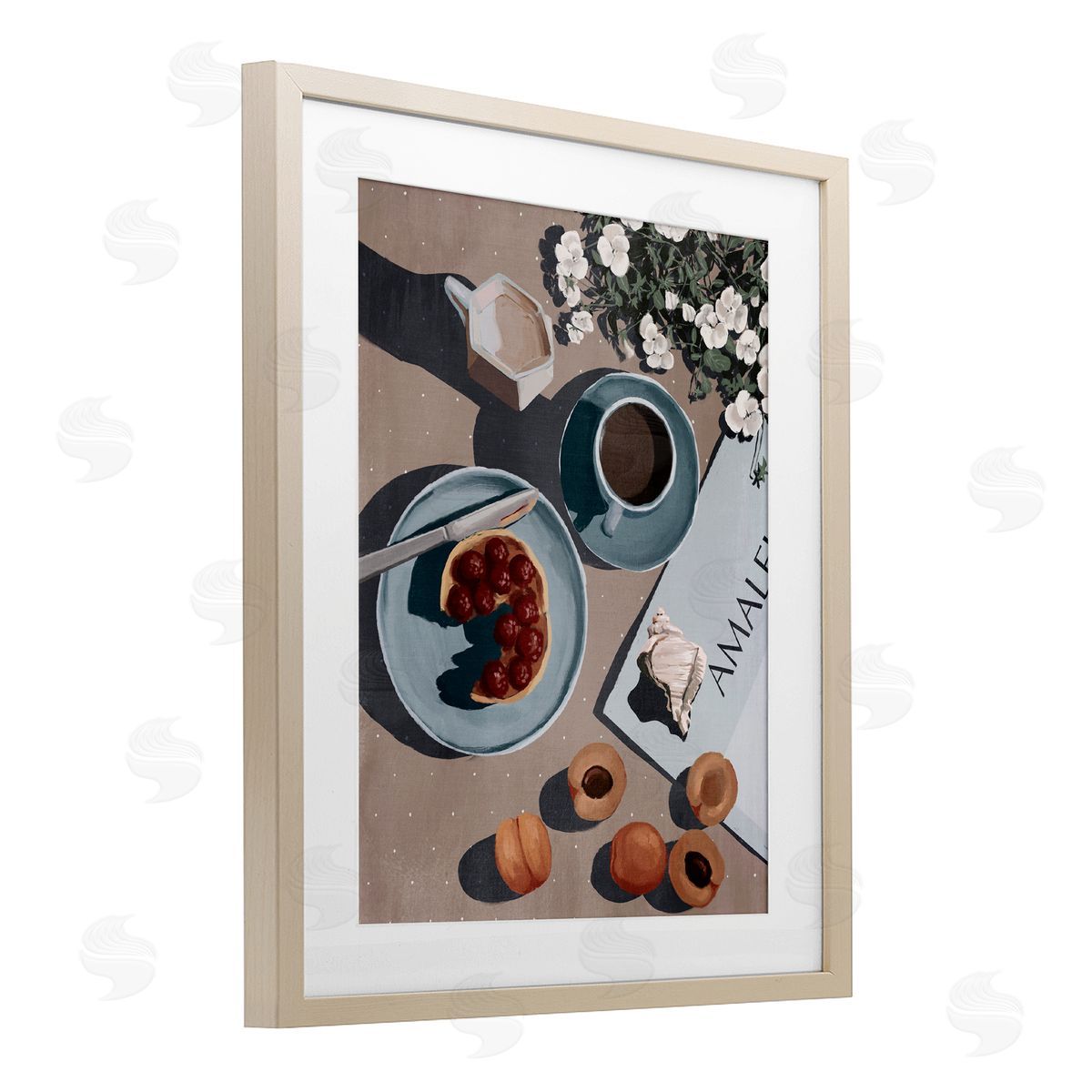 Anna Lischenko Morning Brunch Fruit & Coffee Canvas Wall Art Print