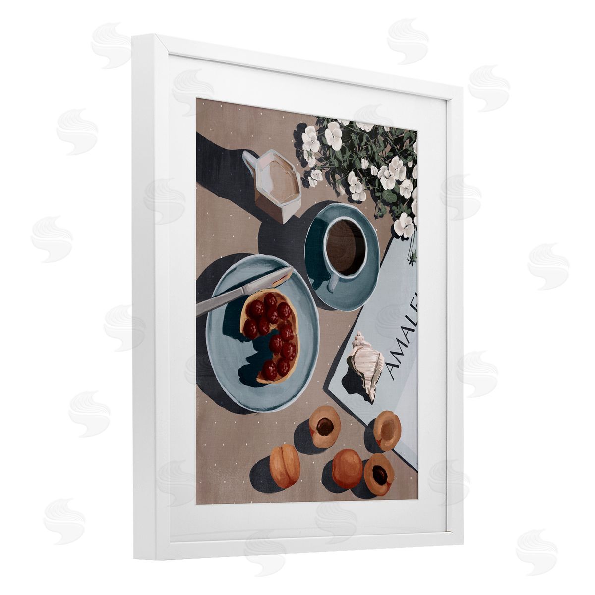 Anna Lischenko Morning Brunch Fruit & Coffee Canvas Wall Art Print