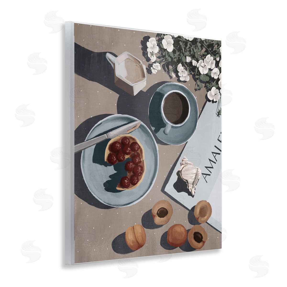Anna Lischenko Morning Brunch Fruit & Coffee Canvas Wall Art Print