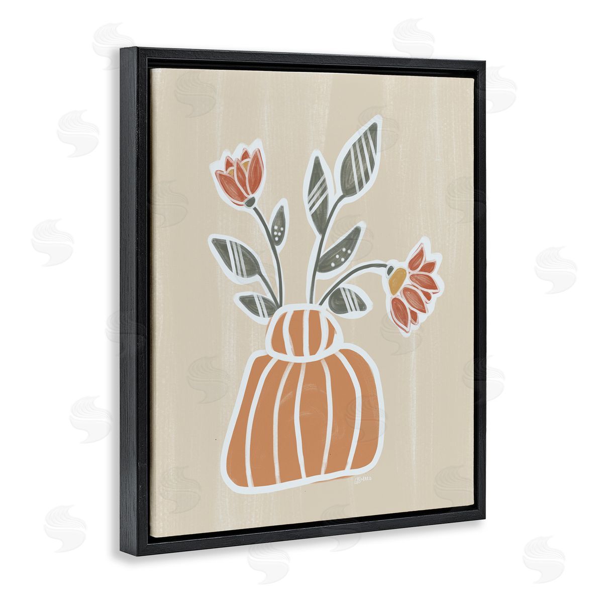 Beki Marquardt Cottage Blooms Asymmetrical Vase Canvas Wall Art Print