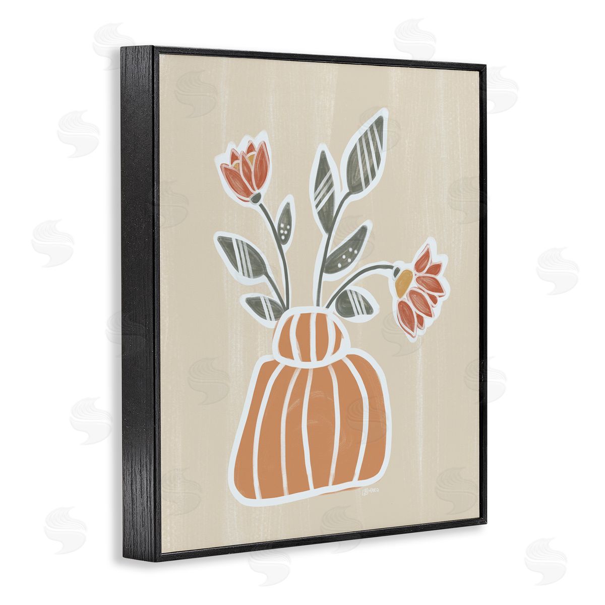Beki Marquardt Cottage Blooms Asymmetrical Vase Canvas Wall Art Print