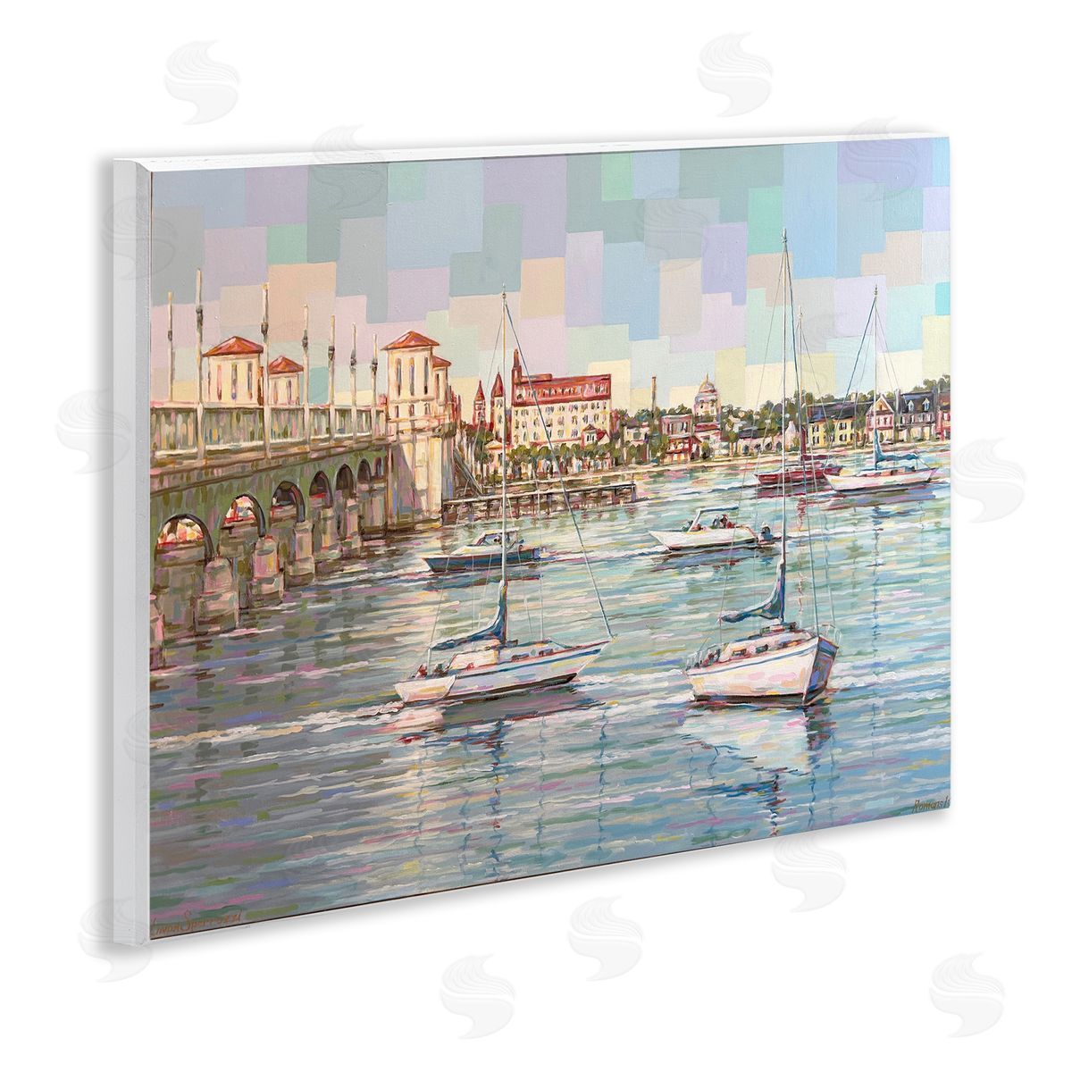 Linda Sperruzzi The Colors Of Bayfront Canvas Wall Art Print