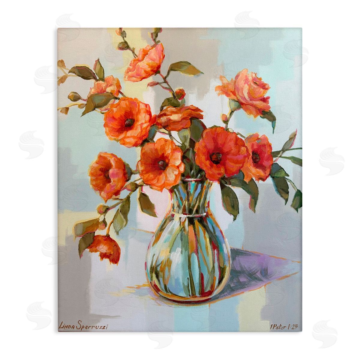 Linda Sperruzzi Camellias From The Garden Canvas Wall Art Print