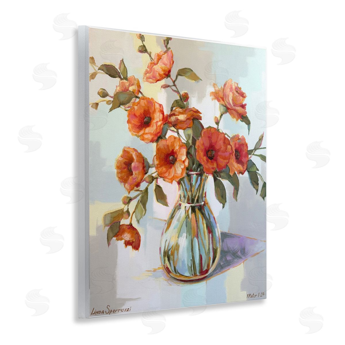 Linda Sperruzzi Camellias From The Garden Canvas Wall Art Print