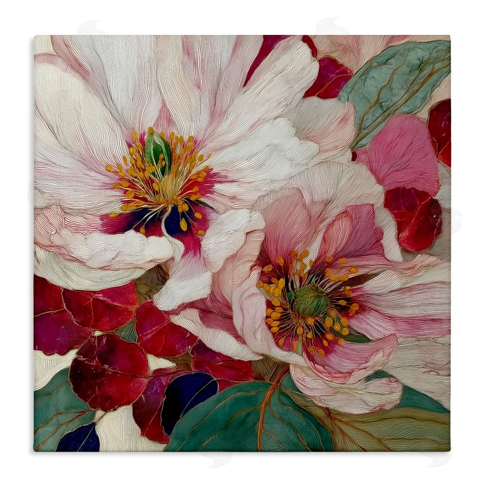 Annabelle Hall Cimarron Flowers Ornate Details Stretched Canvas Wall Art Print