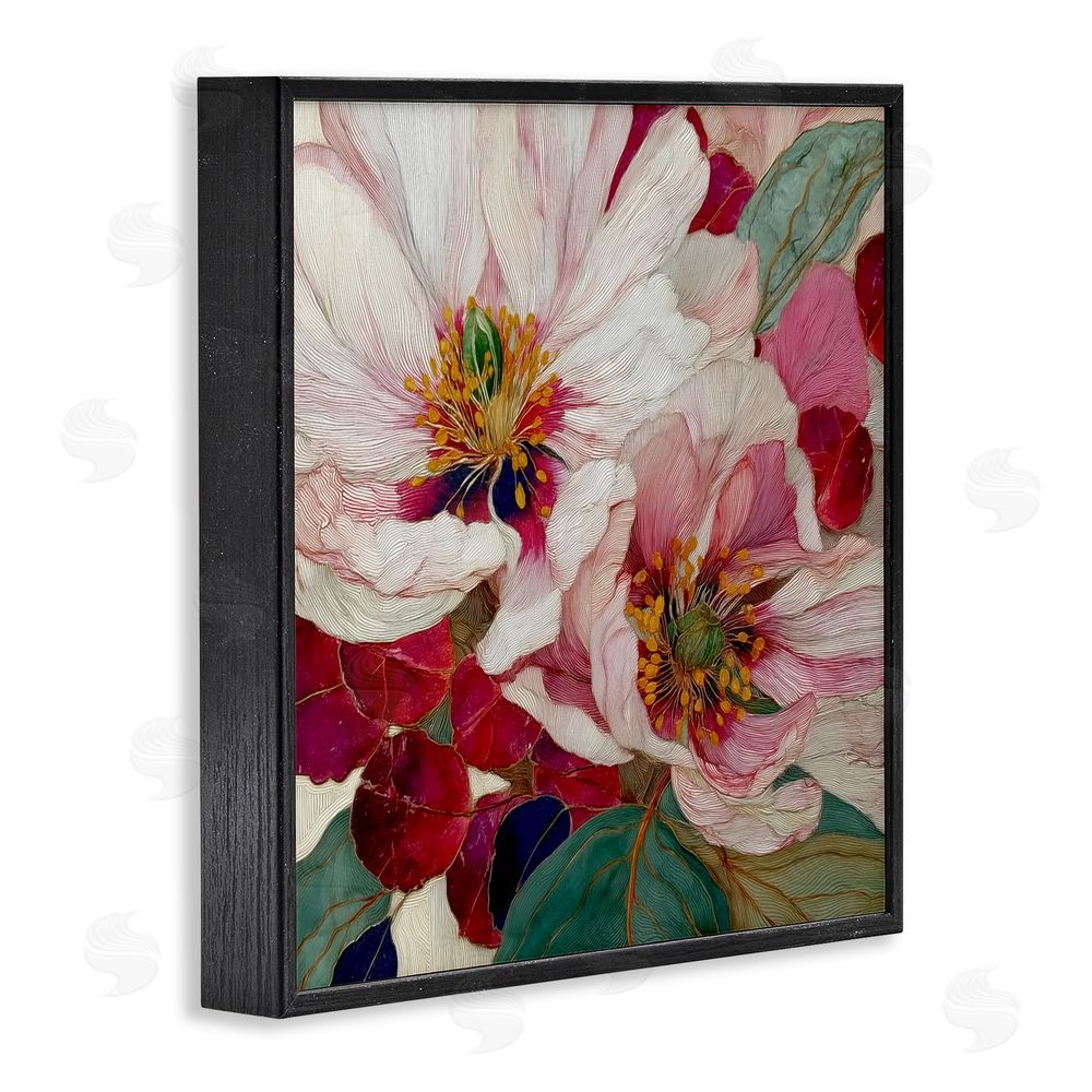 Annabelle Hall Cimarron Flowers Ornate Details Black Framed Giclee Print Wall Art